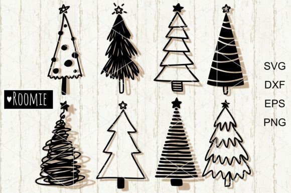 Download Merry Christmas Rustic Trees SVG - Premium Resources